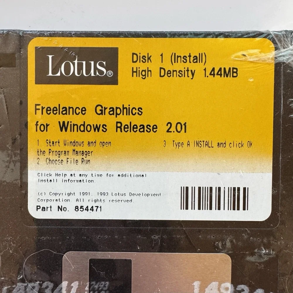Lotus Freelance Graphics for Windows Release 2.01 (10) 3.5 Disks VTG 1993 NIP